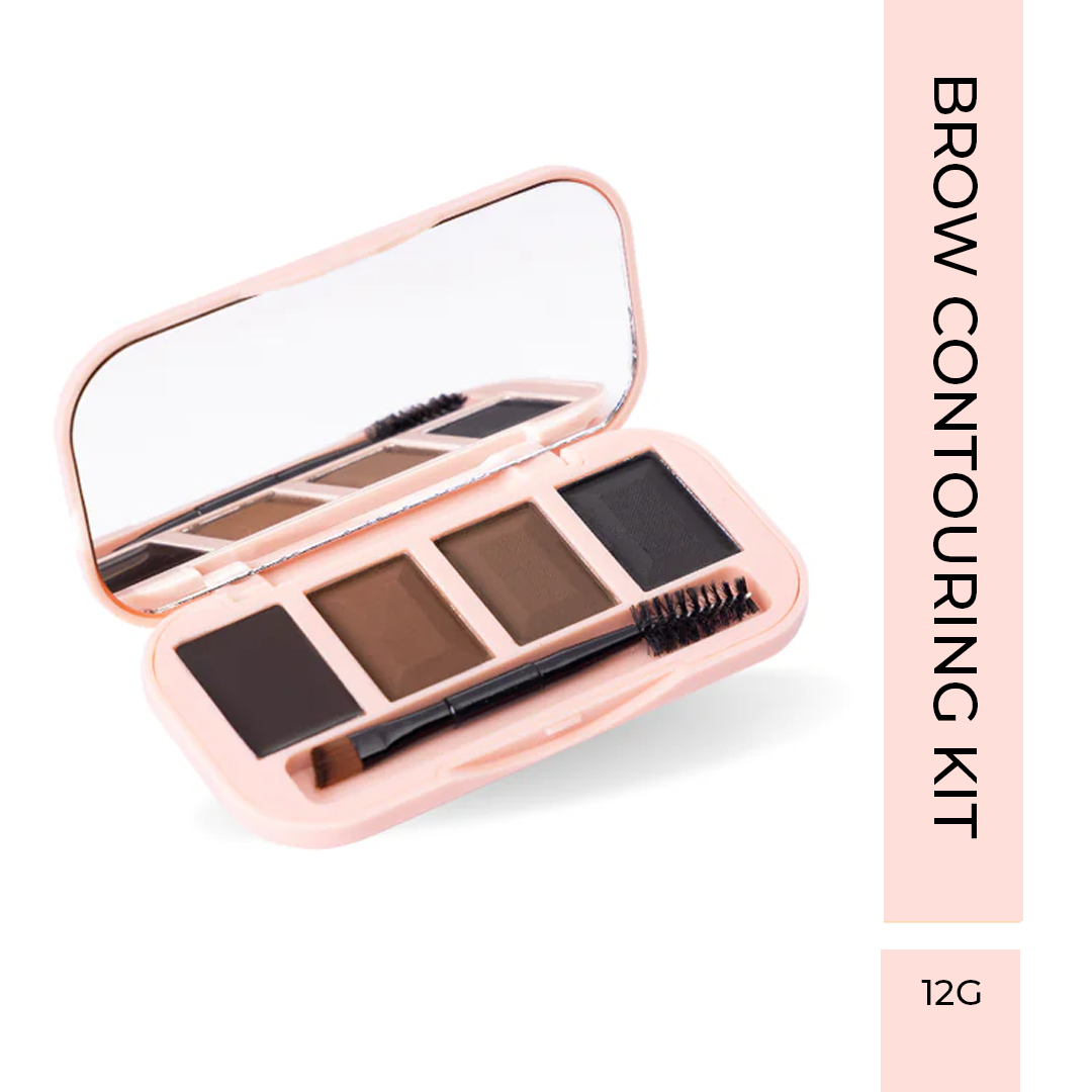 Brow Contouring Eye Brow Kit with Dual Side Brush, 12g