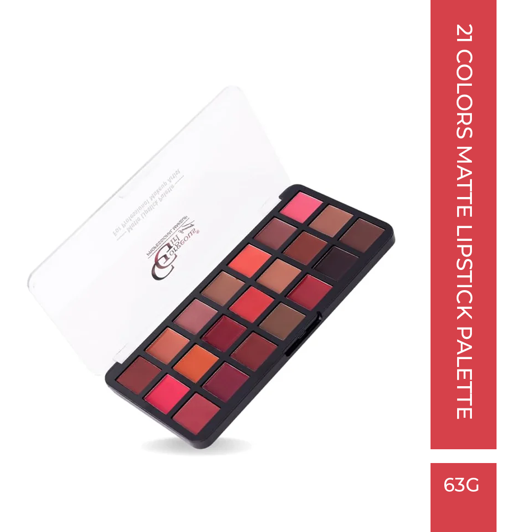 Gorgeous Girl 21 Colors Matte Lipstick Palette Lipstick, 63g